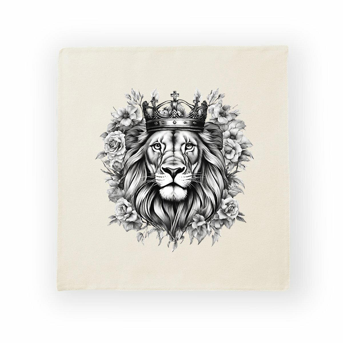Image back Cushion Cover "Strong Lion"