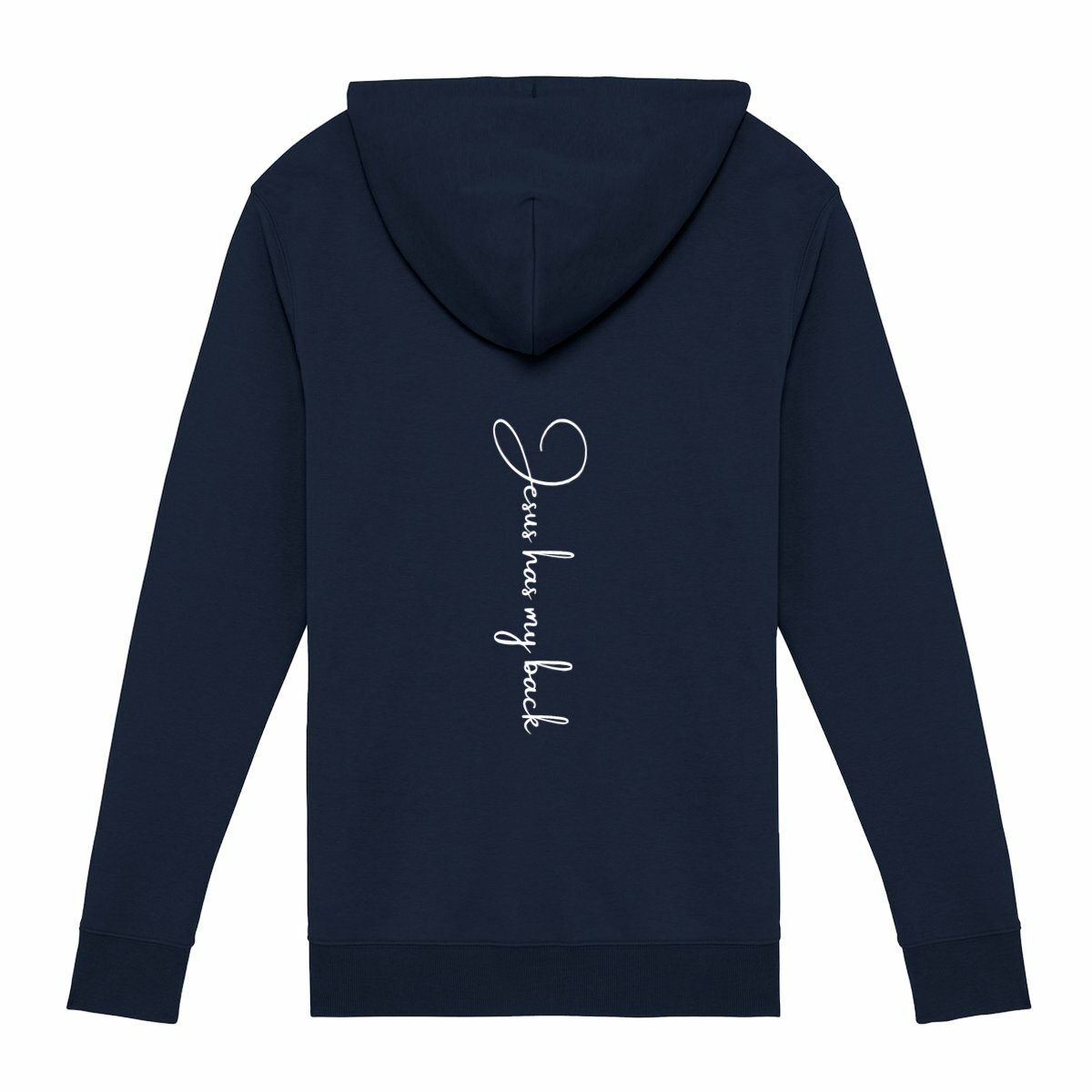 Image front Unisex Zip Hoodie - Premium Plus Jesus has my back