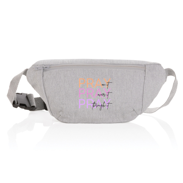 Image back canvas hip bag "pray3x"