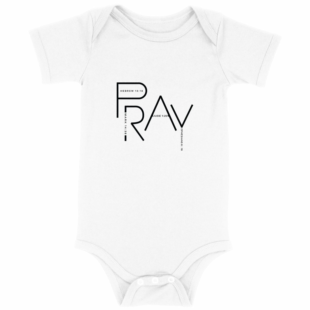Image back Baby Bodysuit - Premium Plus PRAY