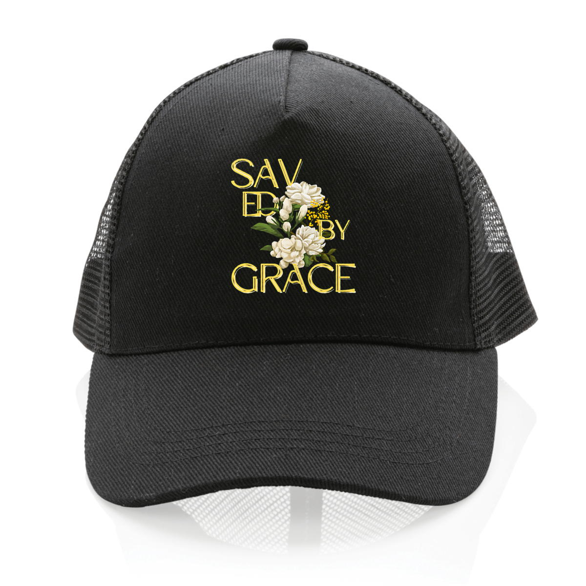 Image front Trucker Cap "Saved by Grace"