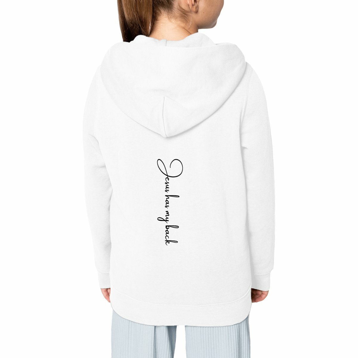Image front Kids hoodie - Premium Jesus has my back