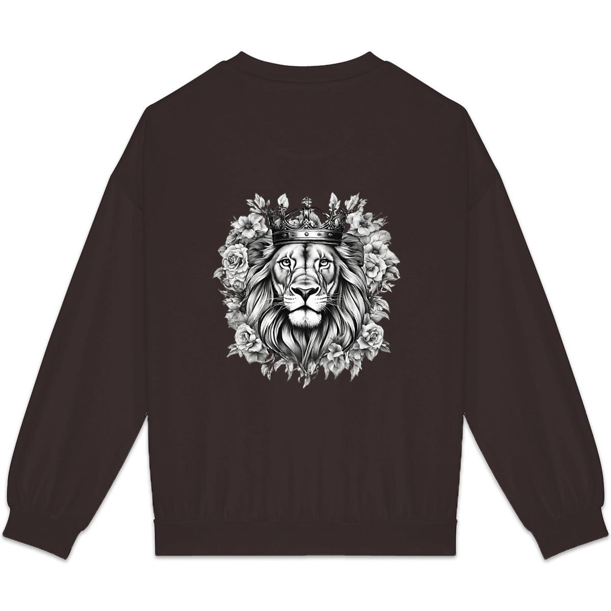 Image back Unisex sweat-shirt Made in Portugal "Strong Lion"