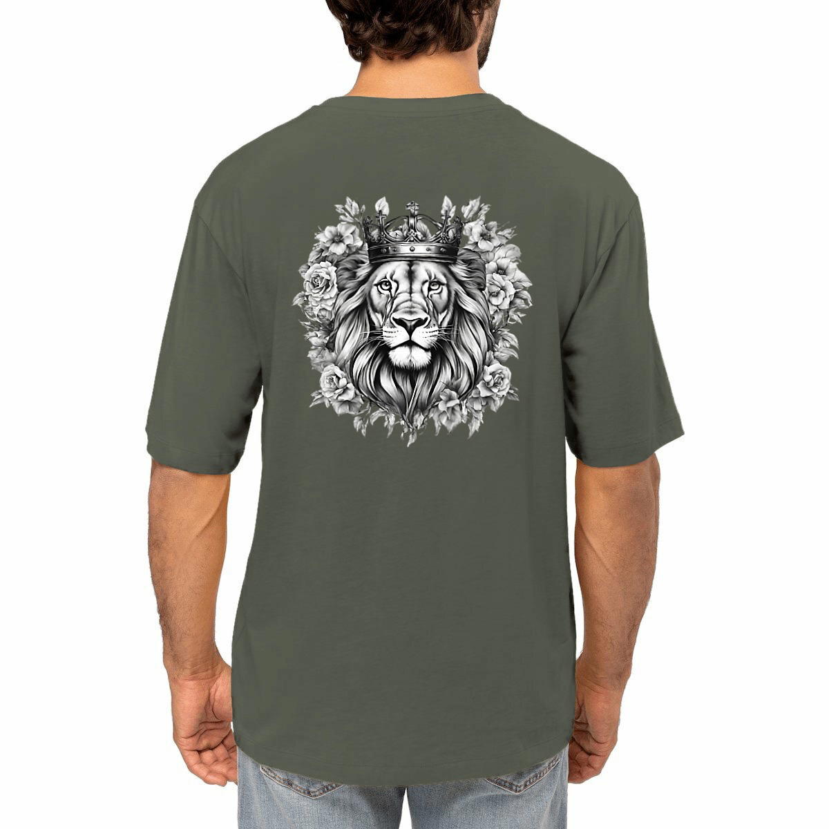 Image front Unisex oversized t-shirt "Strong Lion"