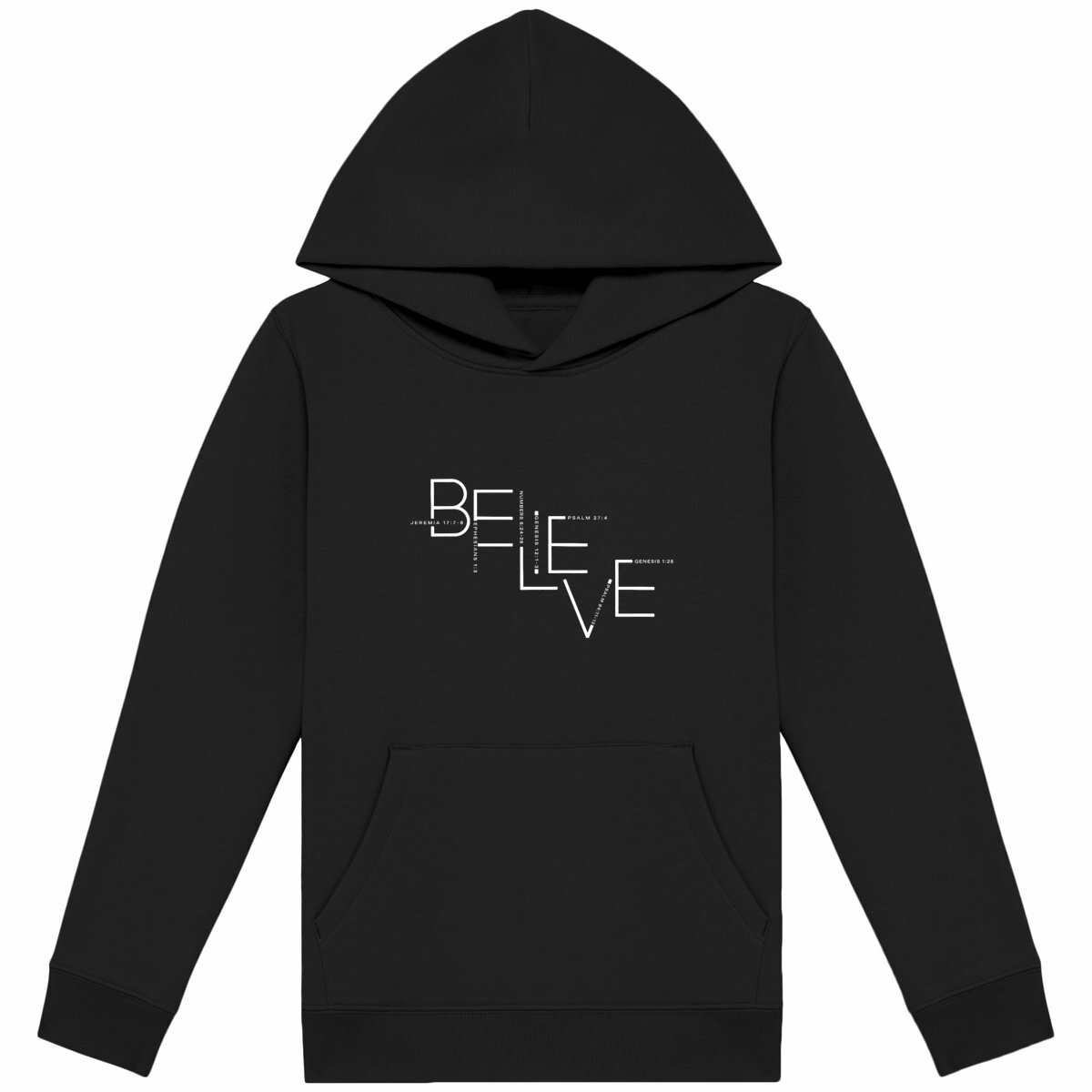 Image back Kids hoodie - Premium BELIEVE