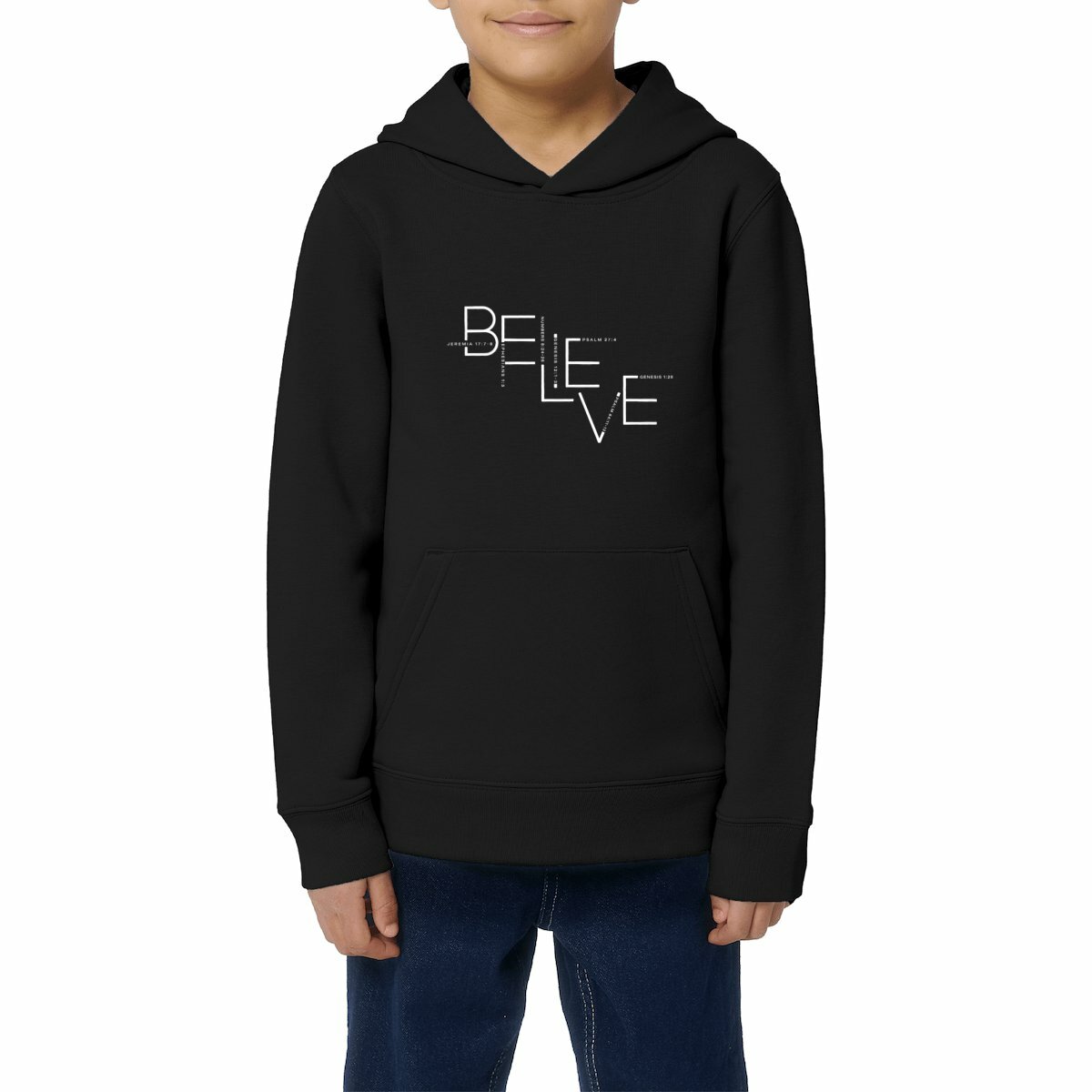 Image front Kids hoodie - Premium BELIEVE