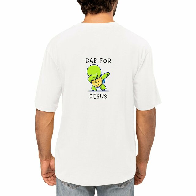 Image front Men's oversized t-shirt premium+ Dab for Jesus