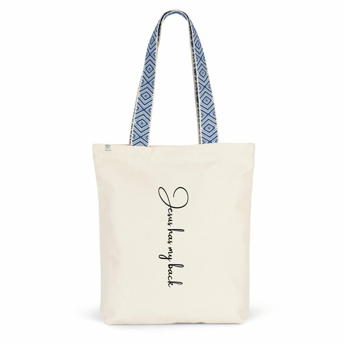 Image back Ethnic totebag - Premium Plus Jesus has my back