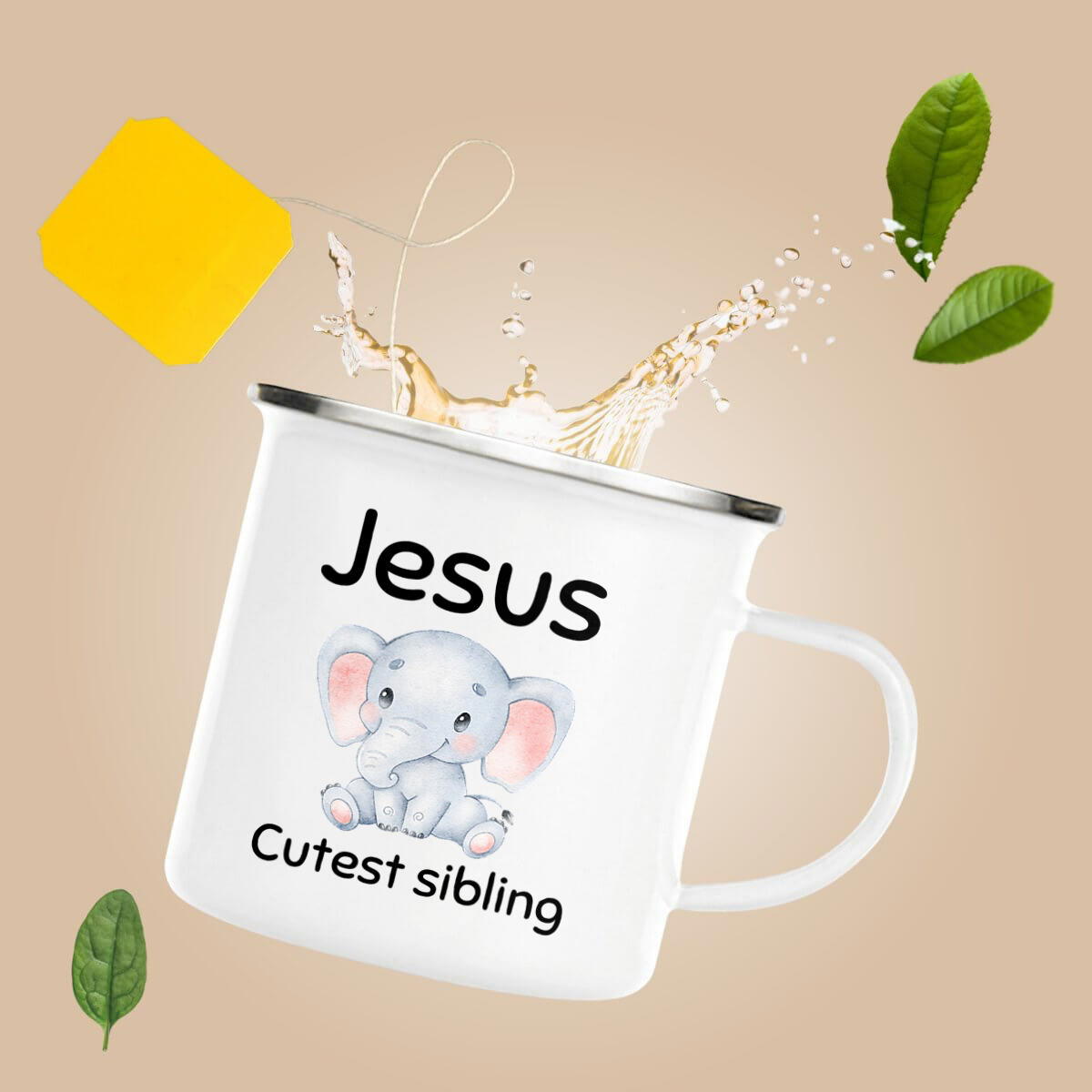 Image front Enamel mug Premium Jesus's cutest Sibling 