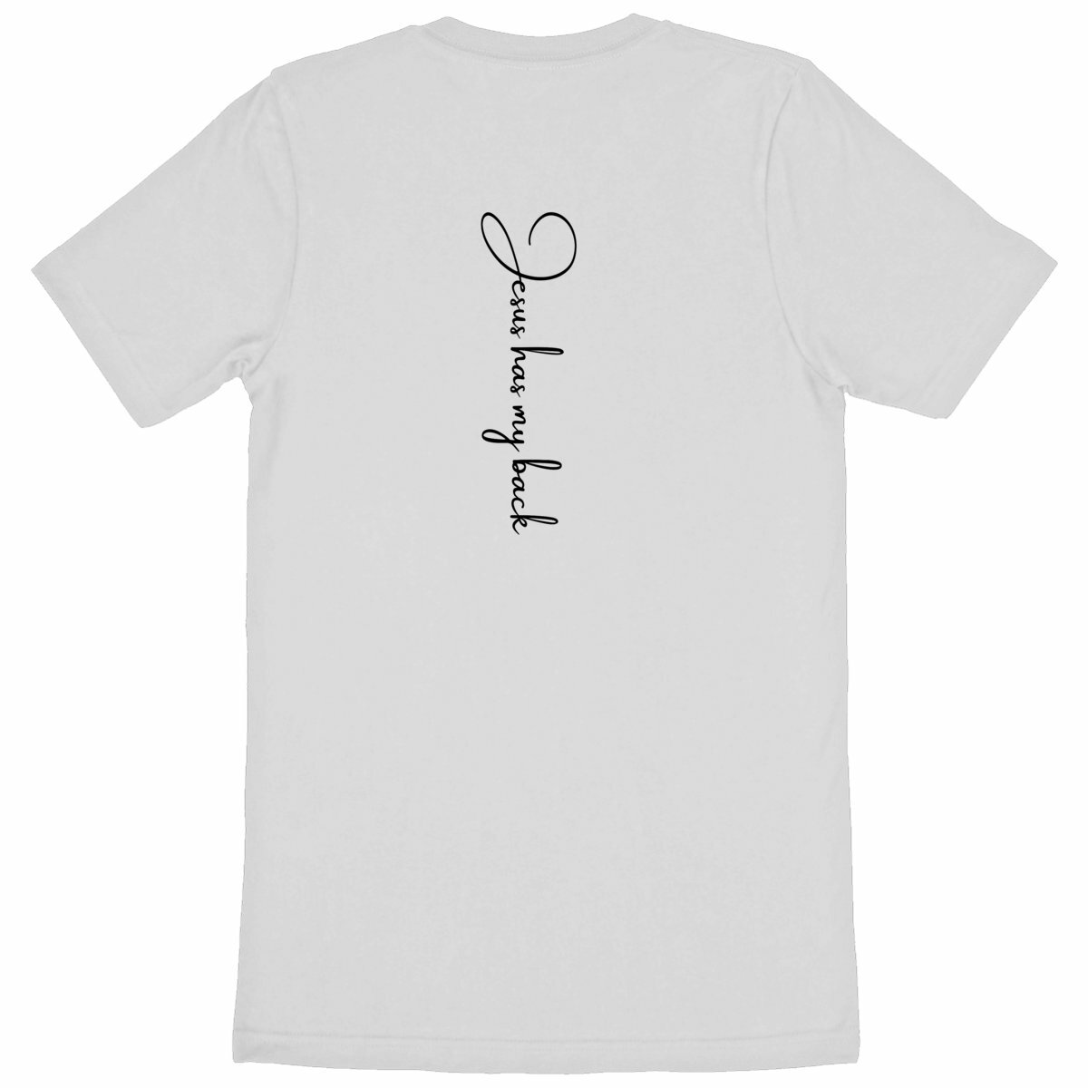 Image back Heavyweight Unisex t-shirt - Premium Plus Jesus has my back