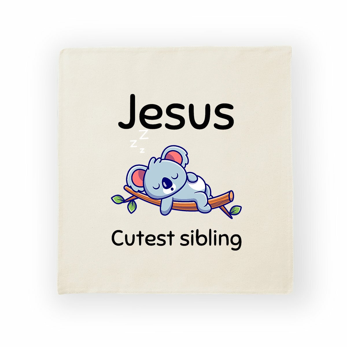 Image back Cushion Cover Premium+ Jesus's cutest Sibling 
