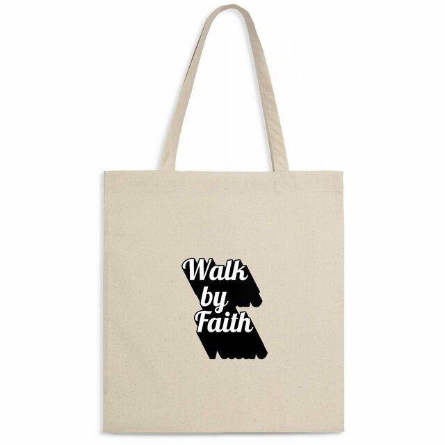 Image front Light Totebag Premium Walk by Faith