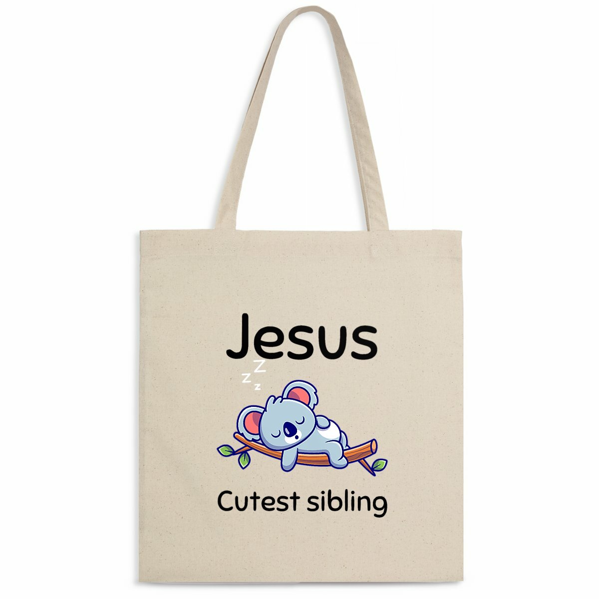 Image front Light Totebag Premium Jesus's cutest Sibling 