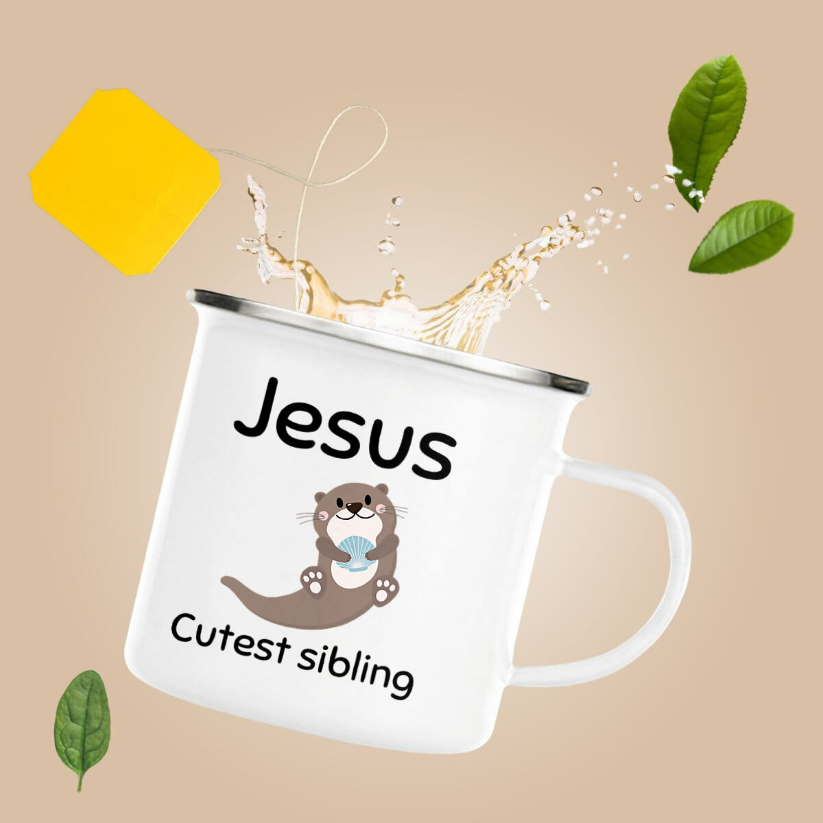 Image front Enamel mug Premium Jesus's cutest Sibling 