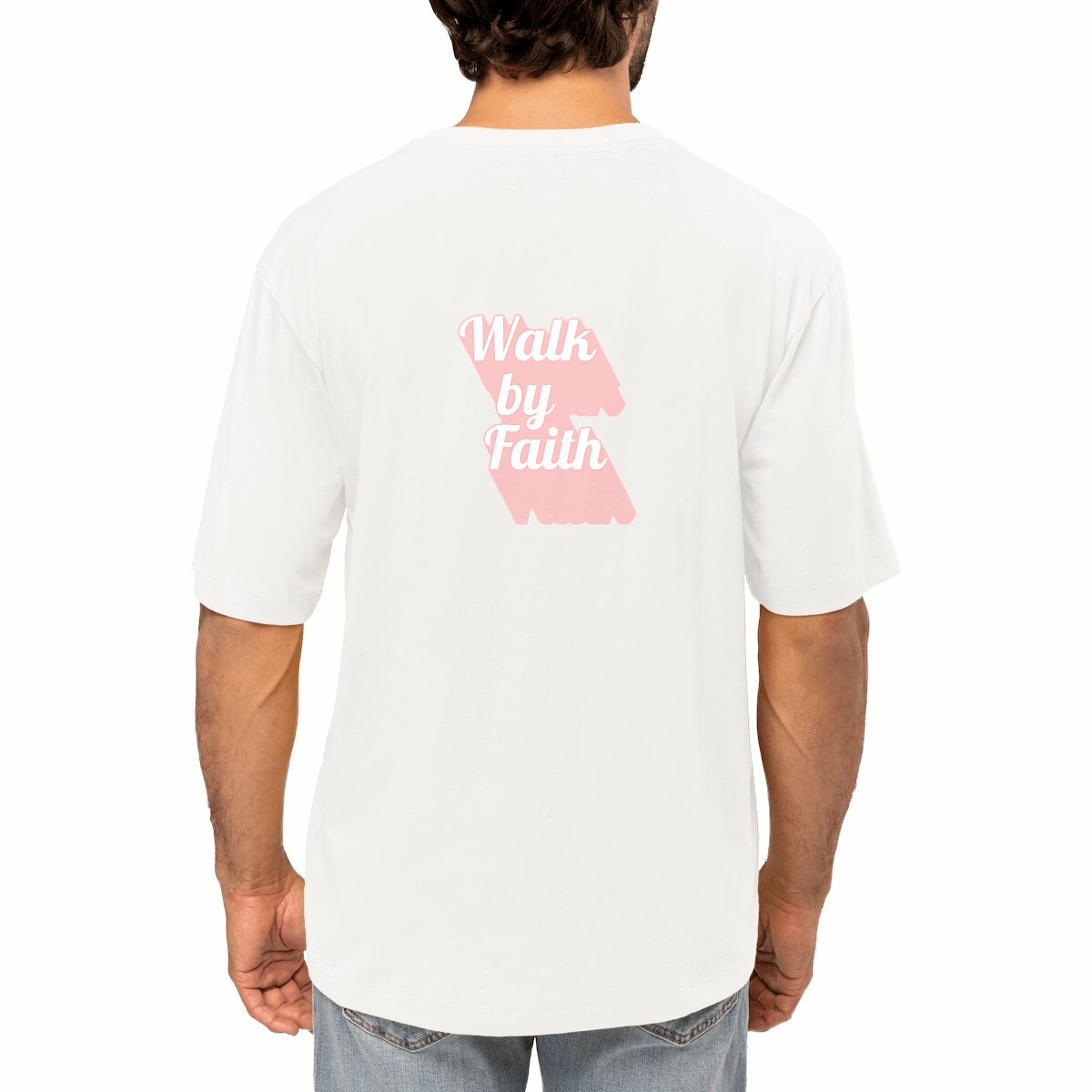 Image front Men's oversized t-shirt Premium+ Walk by Faith