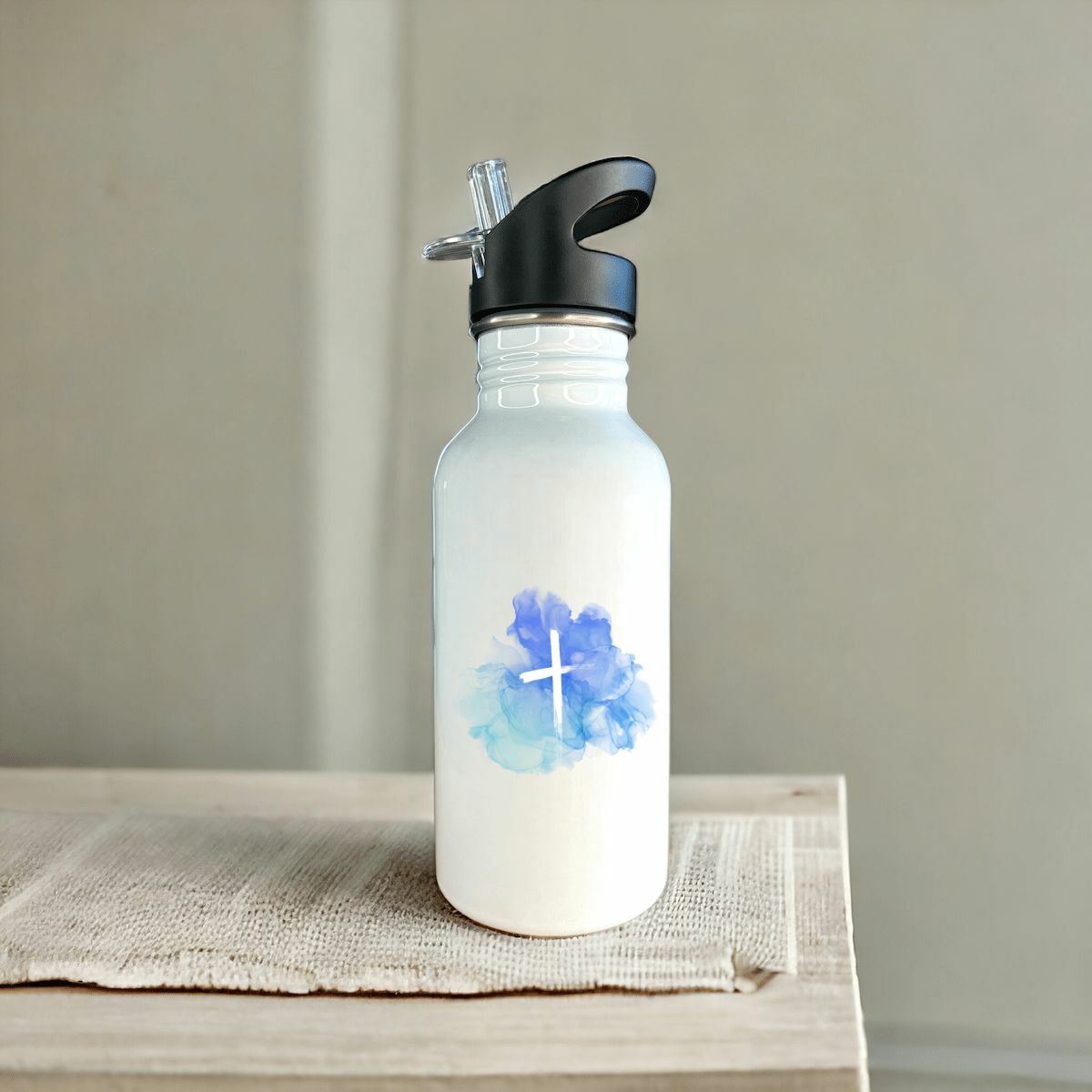 Image front Stainless steel water bottle ink stain 