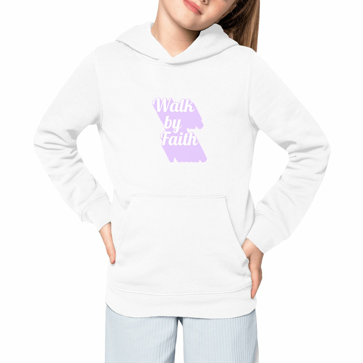 Image front Kids hoodie Premium Walk by Faith