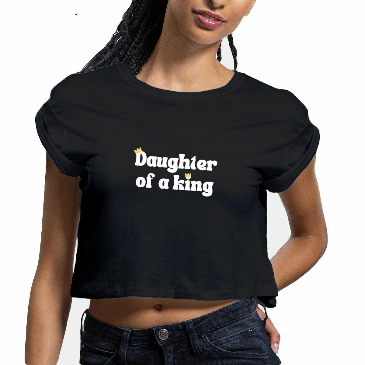 Image front Women's crop top Premium+ Daughter of a King