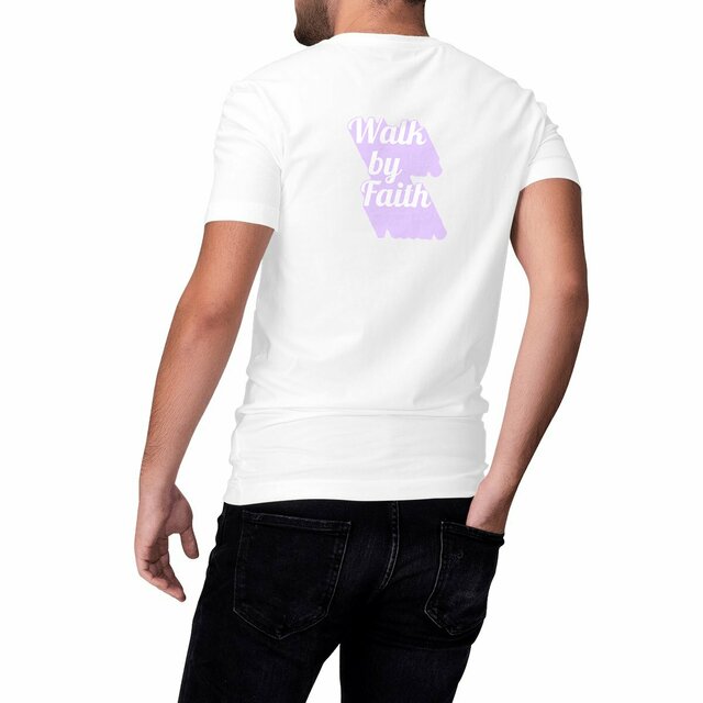 Image front Heavyweight Unisex t-shirt Premium+ walk by faith