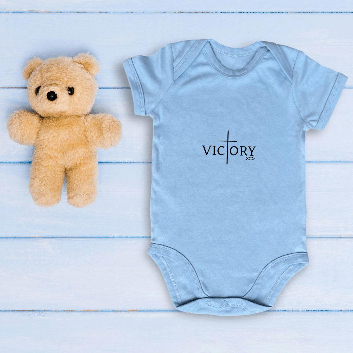Image front baby bodysuit  Premium+ victory