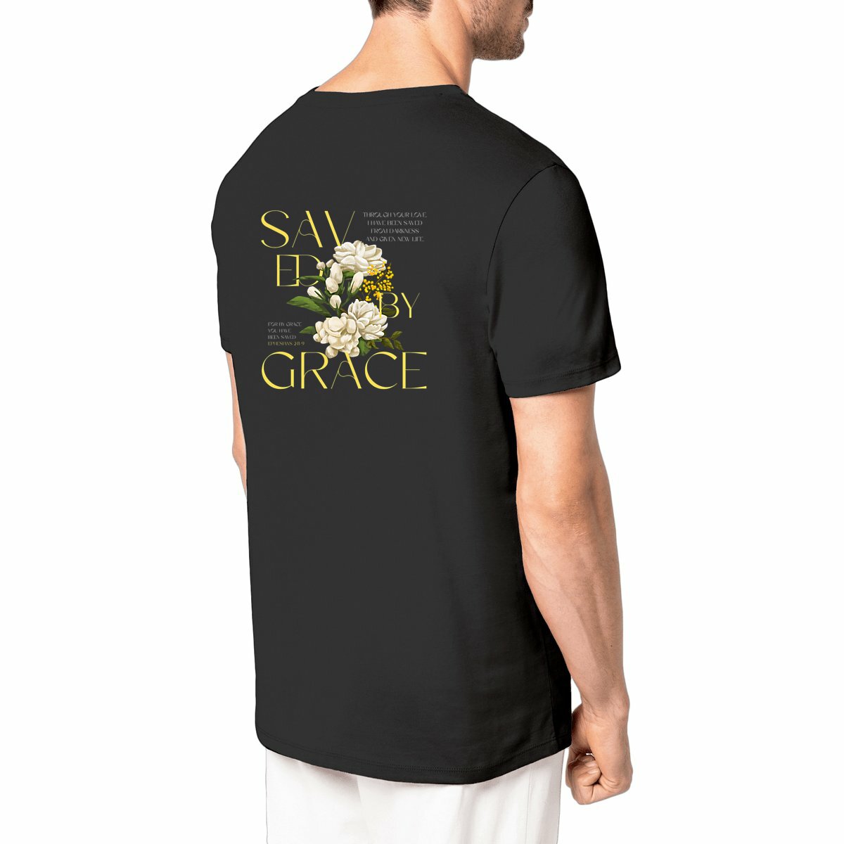 Image front Unisex t-shirt Made in Portugal "Saved by Grace"