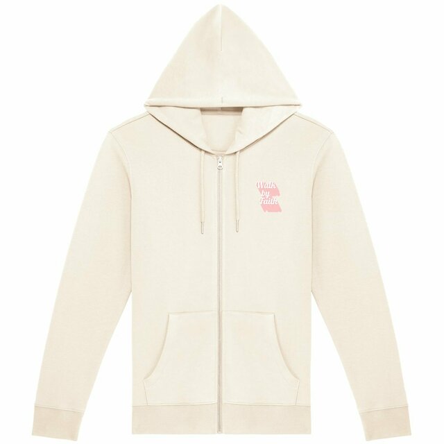 Image back Unisex Zip Hoodie Premium+ Walk by Faith