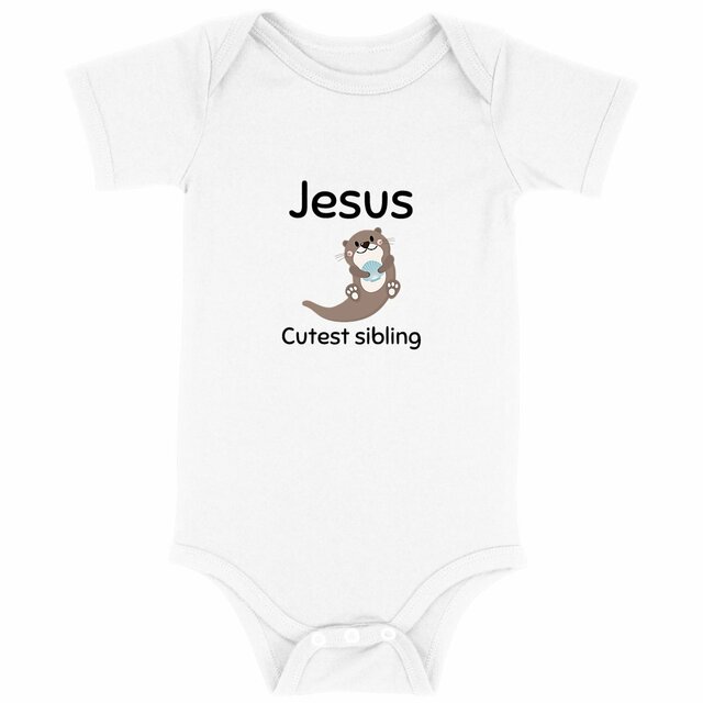 Image back Baby Bodysuit Premium+ Jesus's cutest sibling