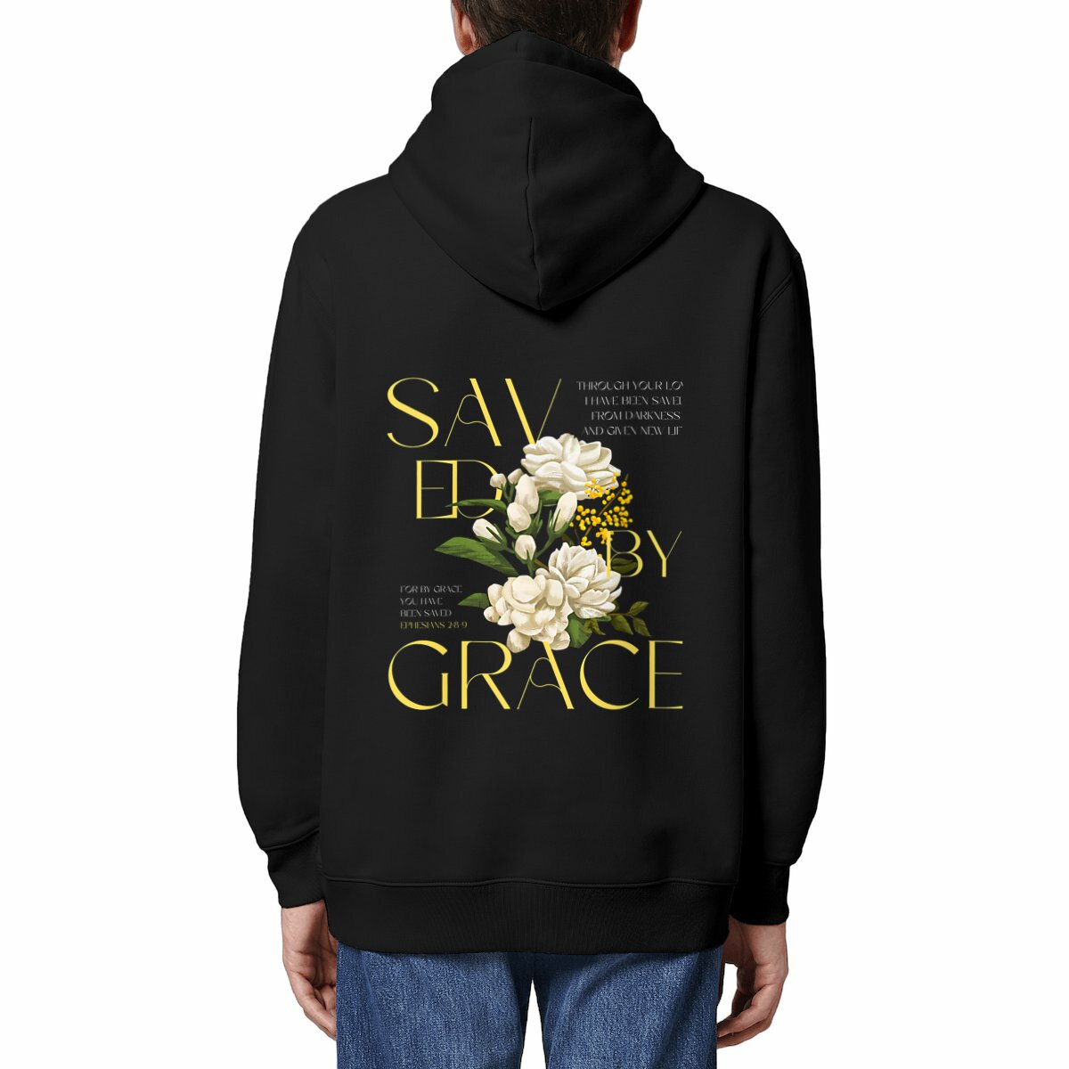 Image front Unisex Heavyweight Hoodie "Saved by Grace"