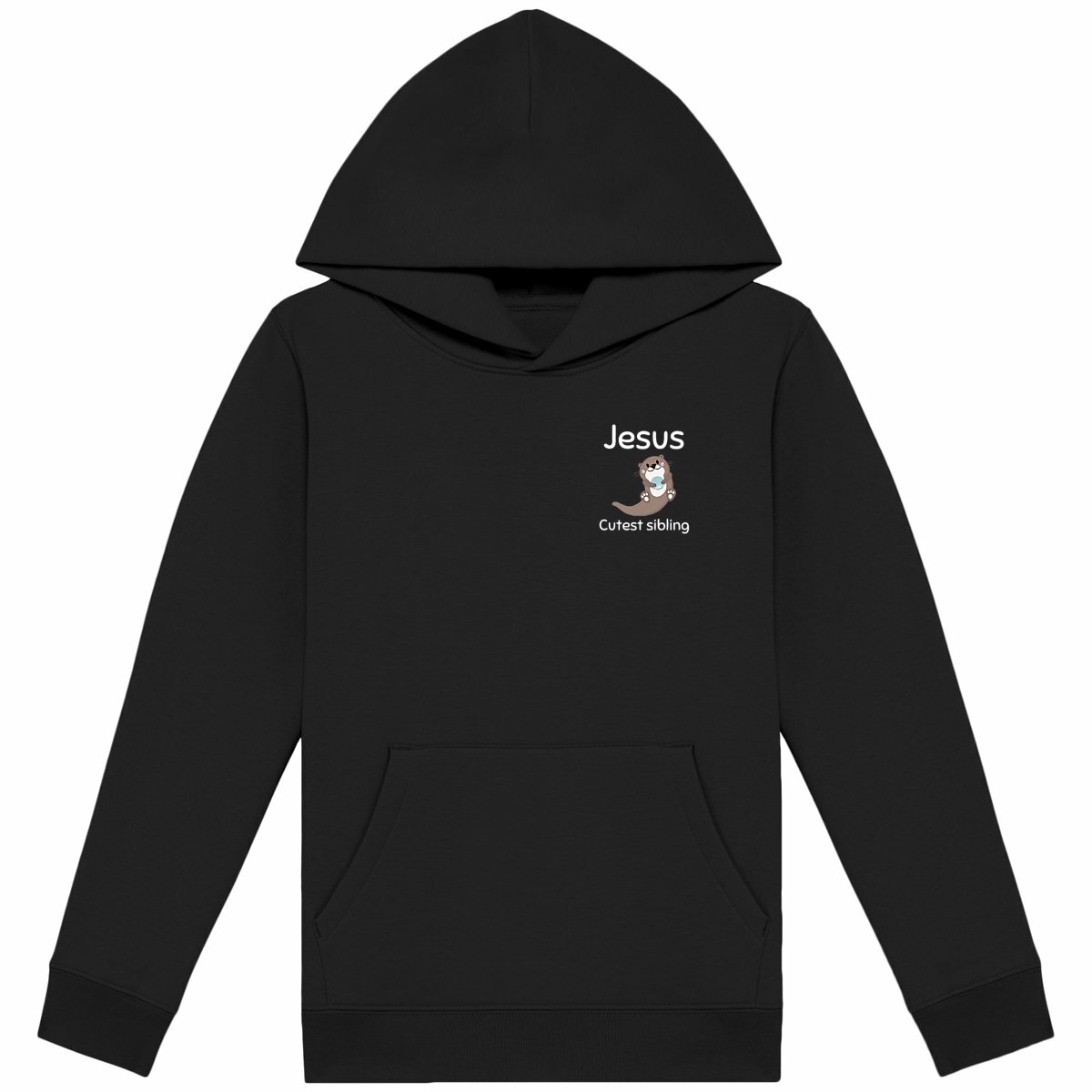 Image back Kids hoodie Premium Jesus's cutest Sibling 