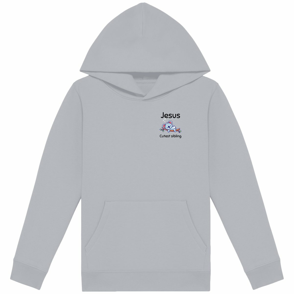 Image back Kids hoodie Premium Jesus's cutest Sibling 