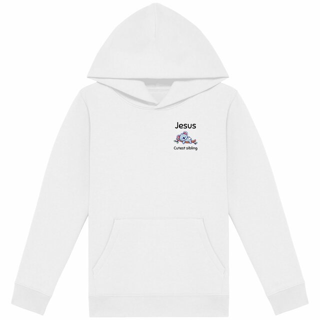 Image front Kids hoodie Premium Jesus's cutest Sibling 