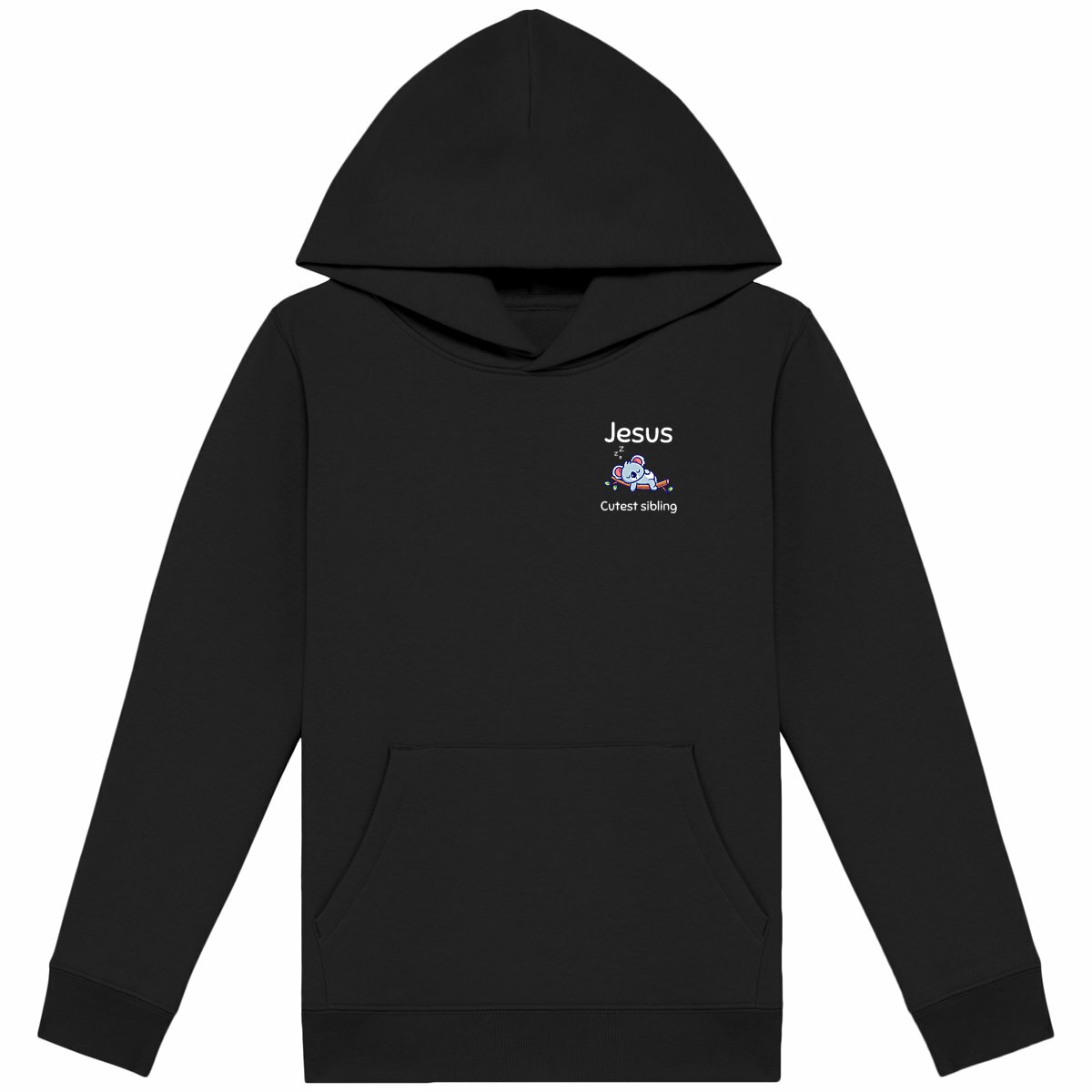 Image back Kids hoodie Premium Jesus's cutest Sibling 