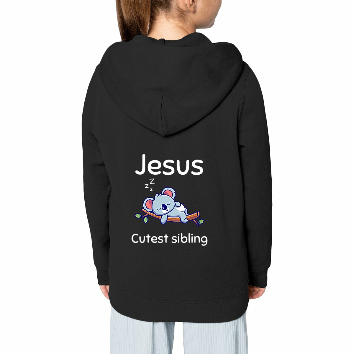 Image front Kids hoodie Premium Jesus's cutest Sibling 