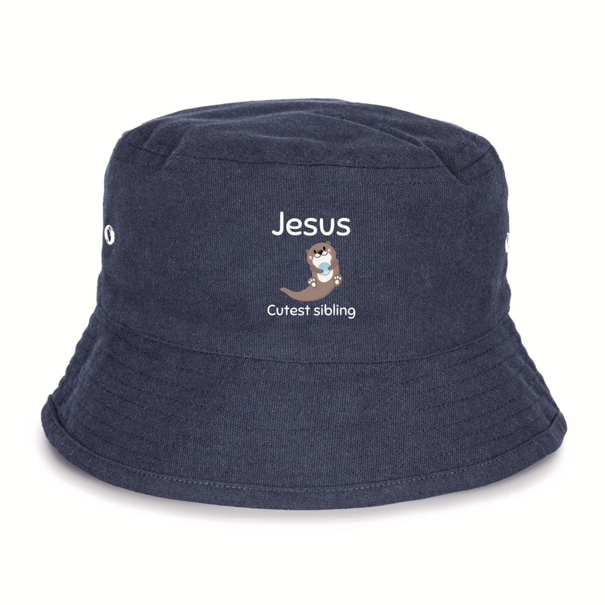 Image back 100% Recycled Bucket Hatk Premium+ Jesus's cutest Sibling 