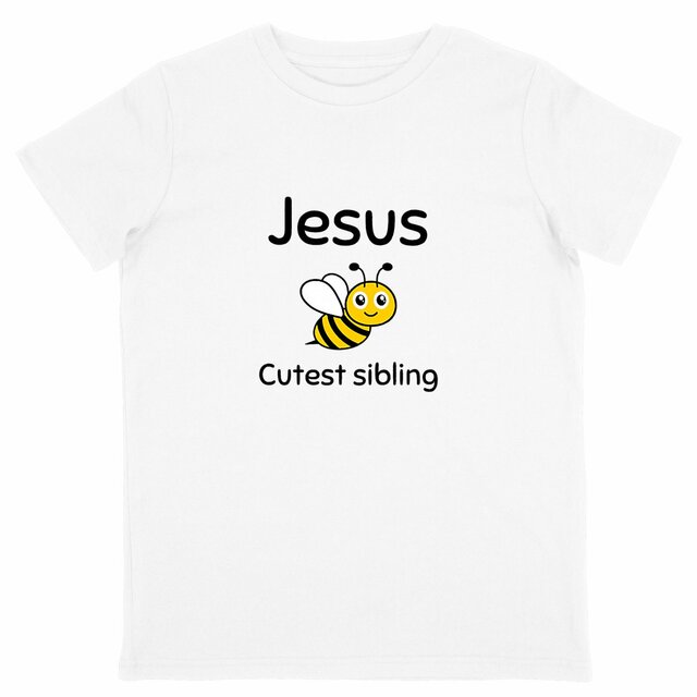 Image back Kids t-shirt Standard  Jesus's cutest Sibling 