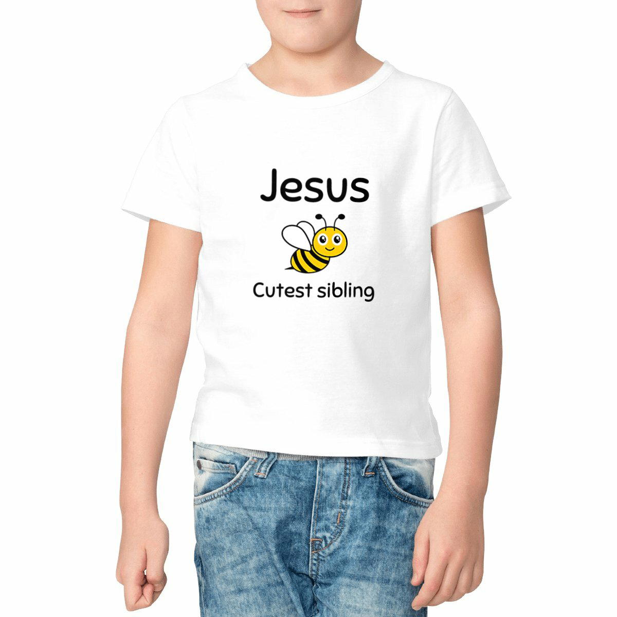 Image front Kids t-shirt Standard  Jesus's cutest Sibling 