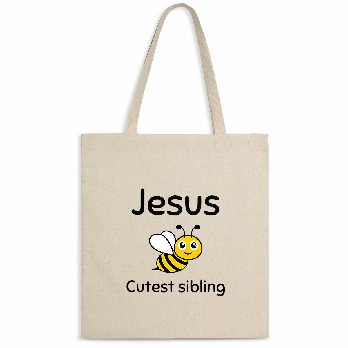 Image front Light Totebag Premium Jesus's cutest Sibling 