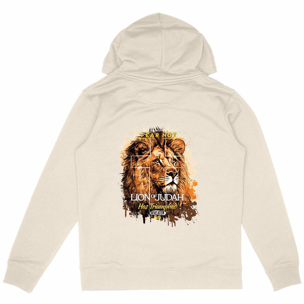 Image back Unisex hoodie Premium+ fear not, lion of Judas