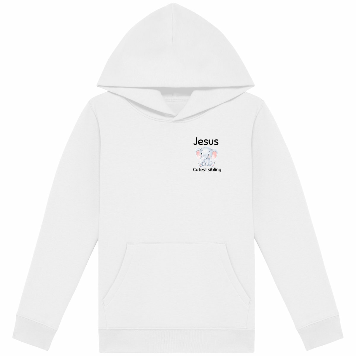 Image back Kids hoodie Premium Jesus's cutest Sibling 