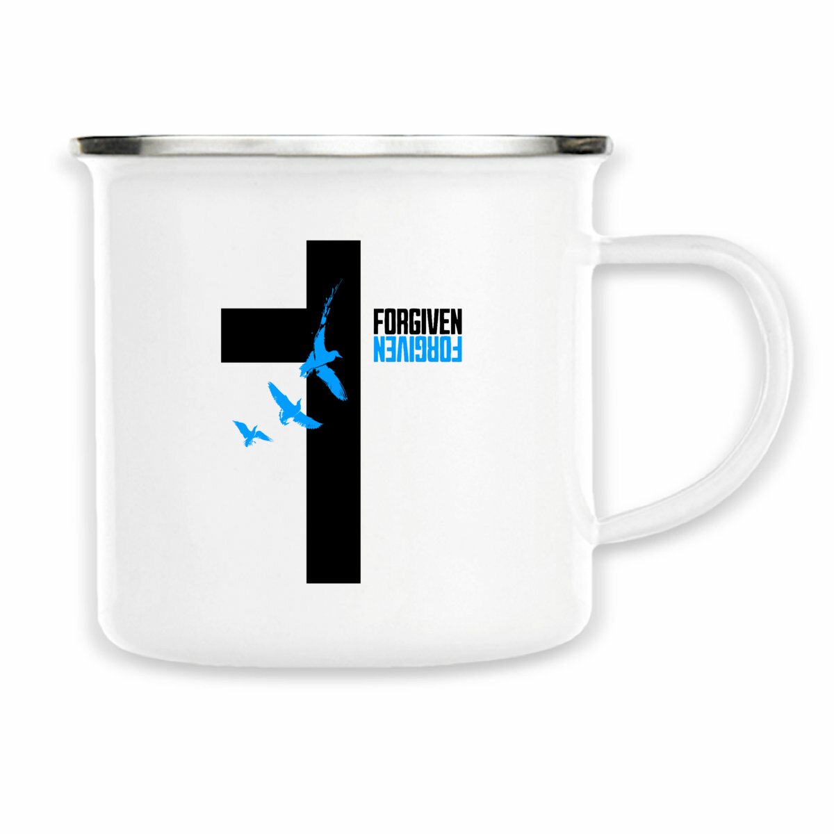 Image back Enamel mug Premium Forgiven