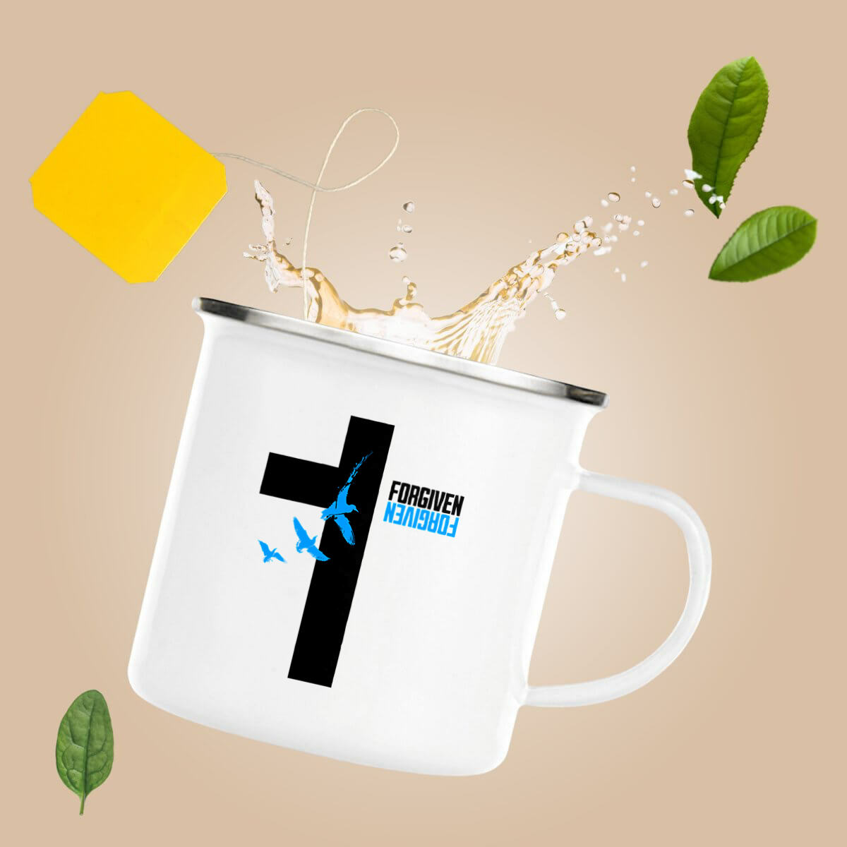 Image front Enamel mug Premium Forgiven