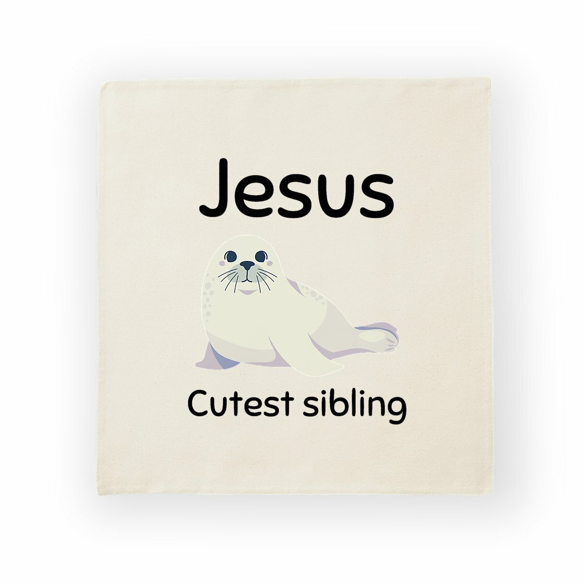 Image back Cushion Cover Premium+ Jesus's cutest Sibling 