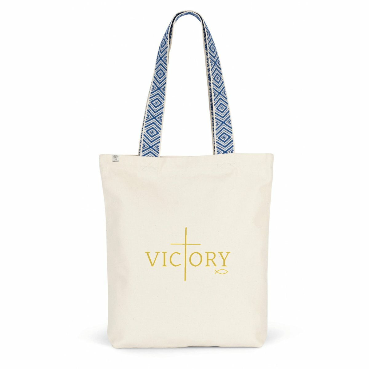 Image back 100% recycled totebag victory