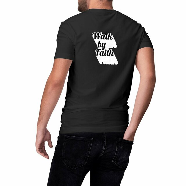 Image front Heavyweight Unisex t-shirt Premium+ walk by faith