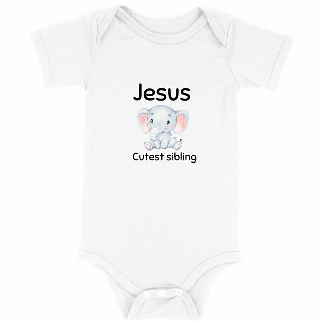 Image back Baby Bodysuit Premium+ Jesus's cutest sibling