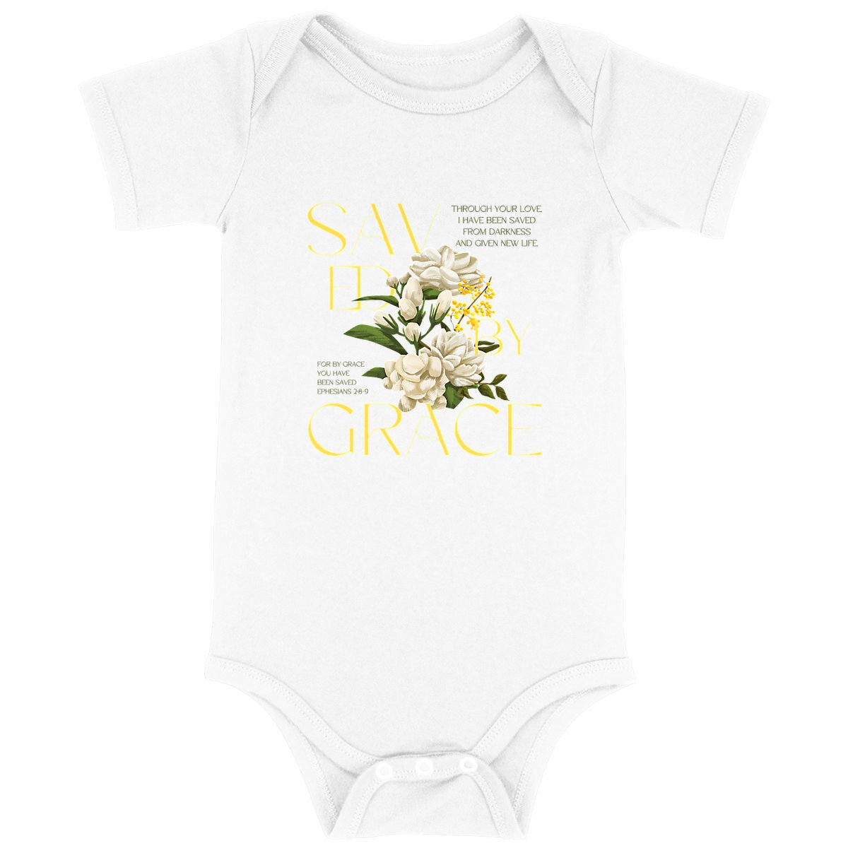 Image back Baby Bodysuit "Saved by Grace"
