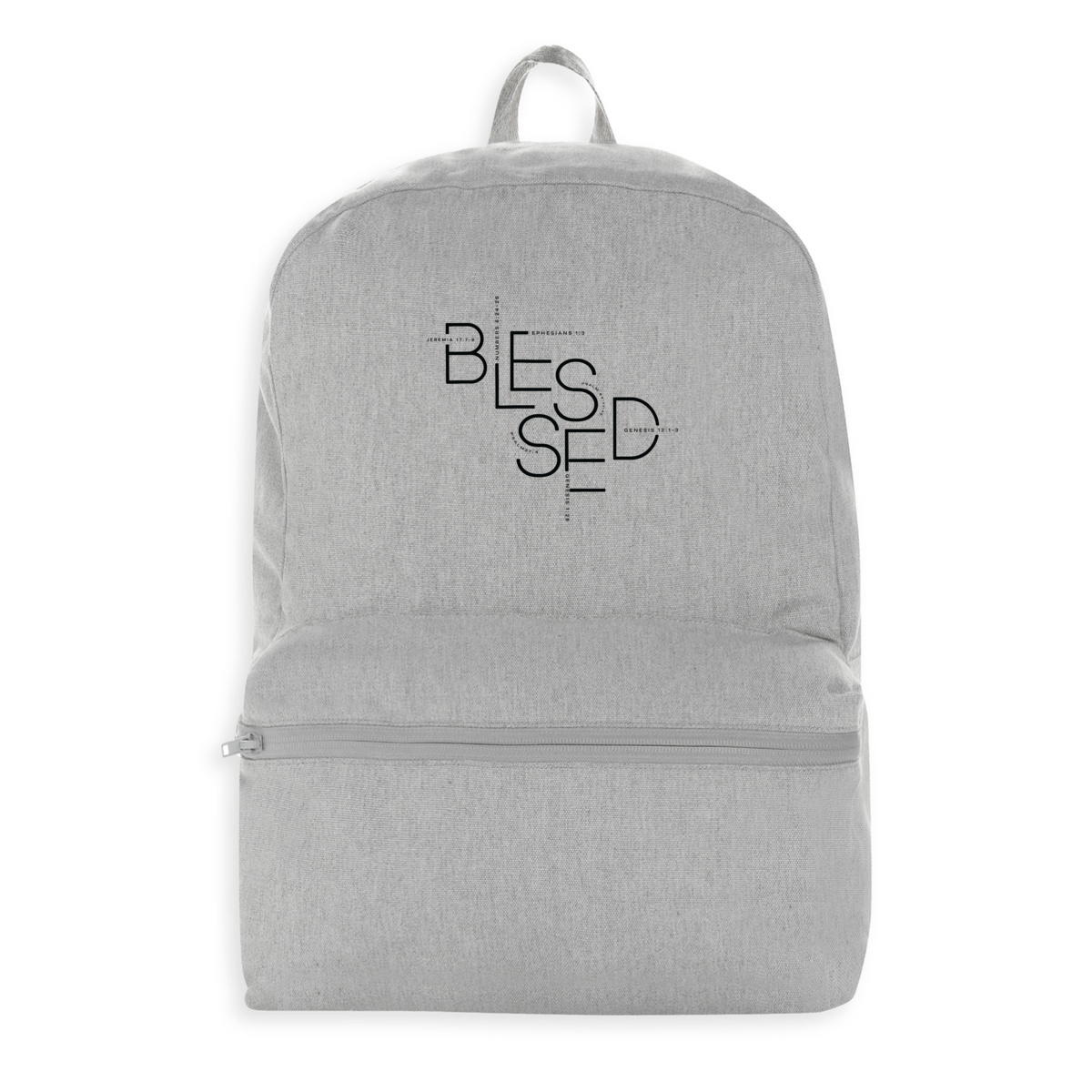 Image front 100% recycled backpack - Premium Plus BLESSED