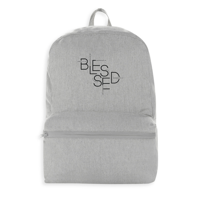 Image front 100% recycled backpack - Premium Plus BLESSED