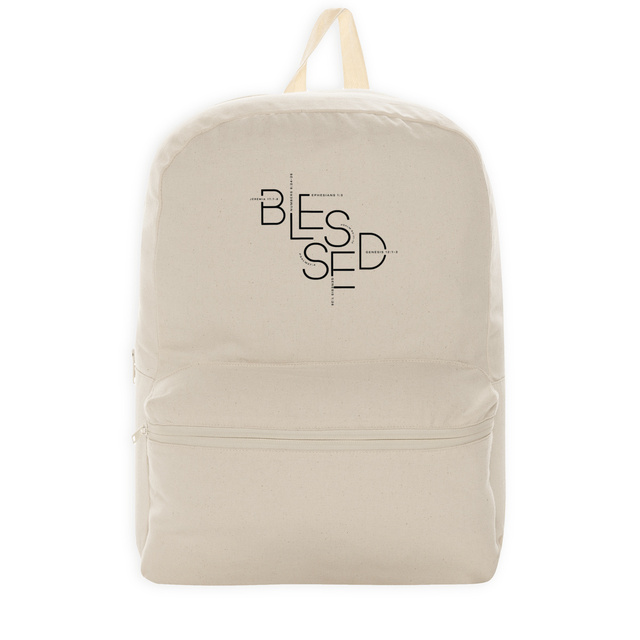 Image back 100% recycled backpack - Premium Plus BLESSED
