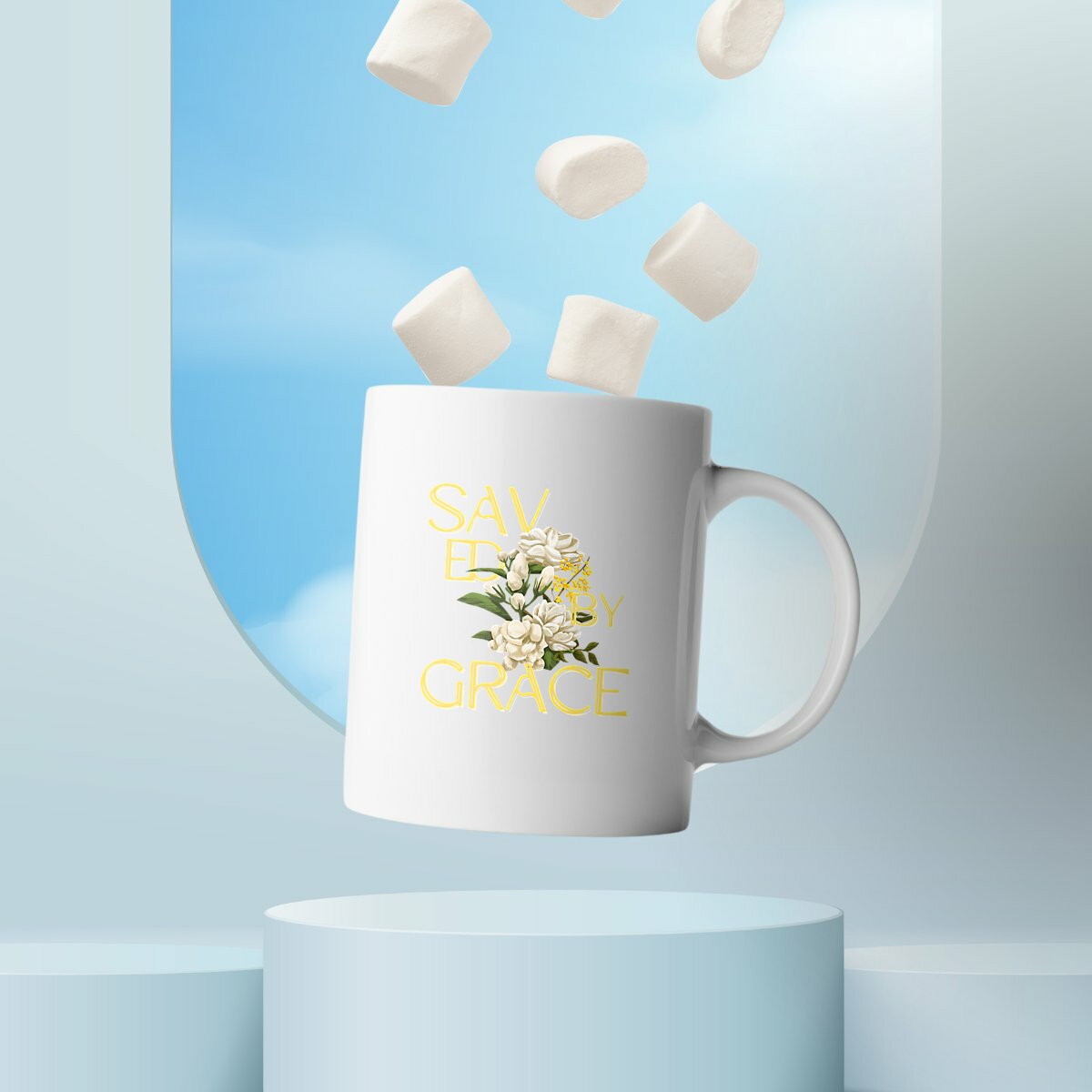 Image front Ceramic mug "Saved by Grace"